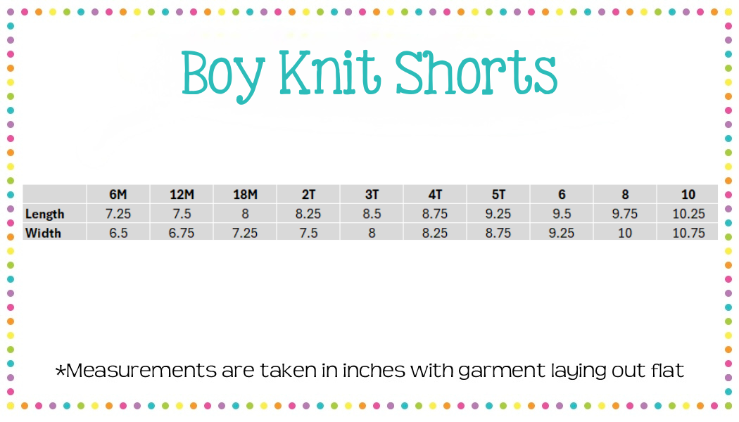 Boys Knit Shorts (Shorty Length)