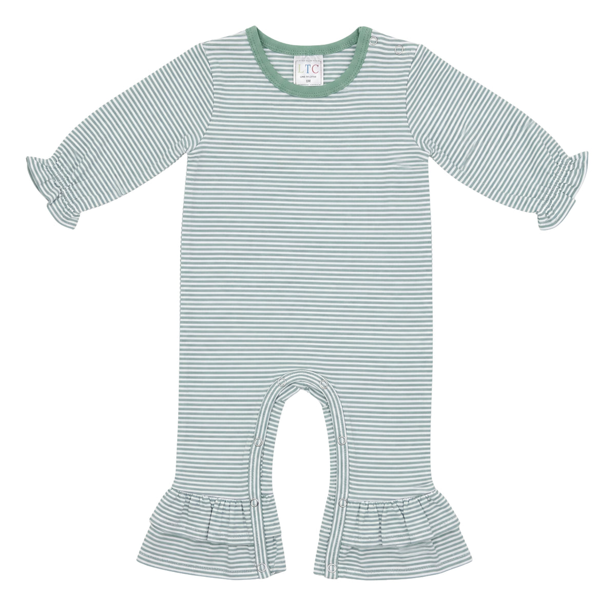 Girls Double Ruffle Long Romper