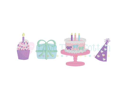It's My Birthday GIRL Sketch Minis
