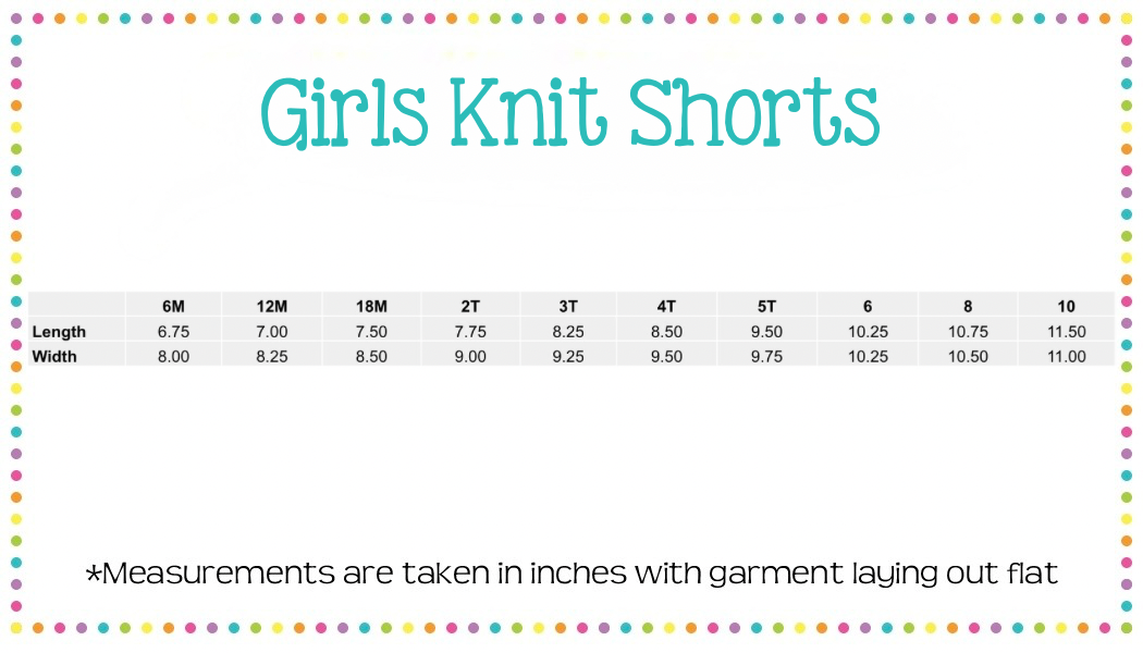 Girls Knit Ruffled Shorties (Shorty Length)