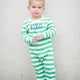 Green and White Stripe