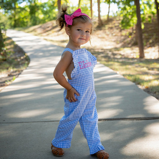 Gingham Girls Ruffle Longall