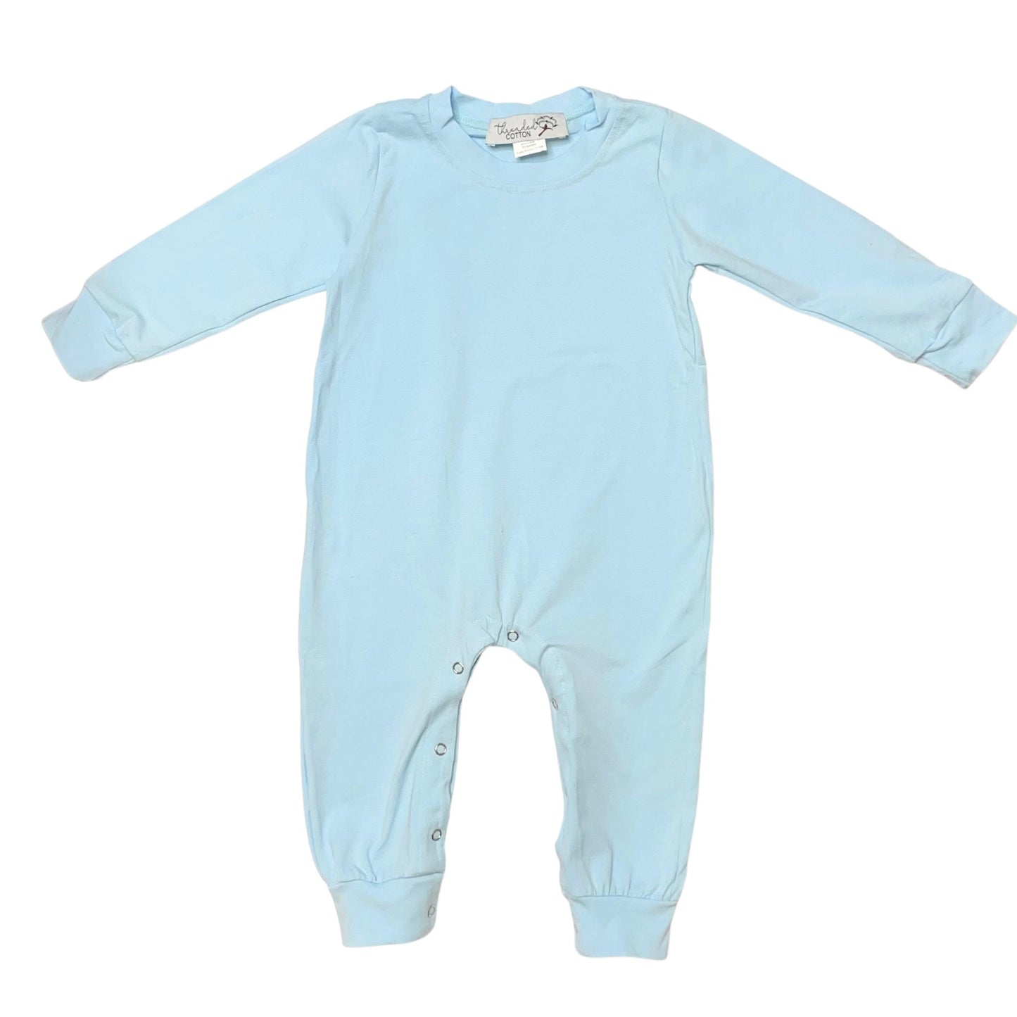 Threaded Cotton Boy Long Sleeve Romper (95% Cotton)