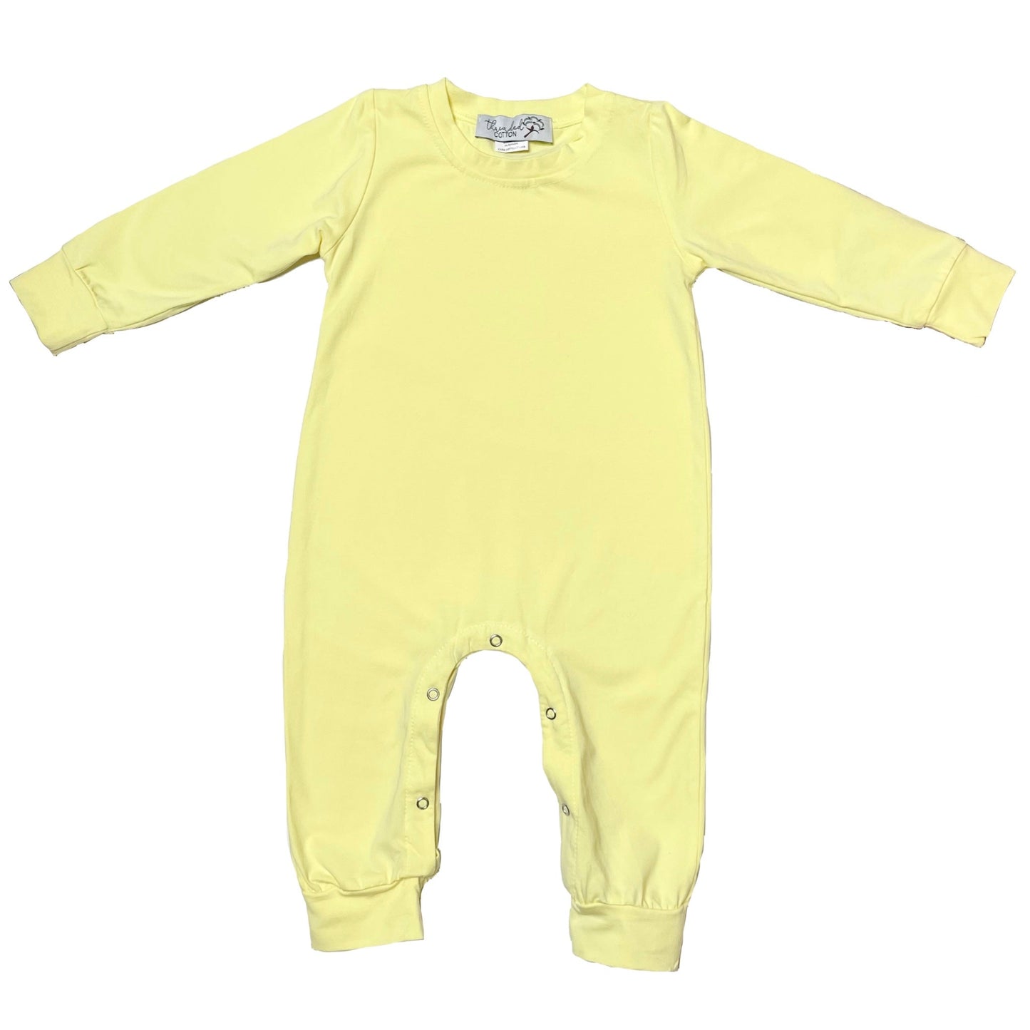 Threaded Cotton Boy Long Sleeve Romper (95% Cotton)