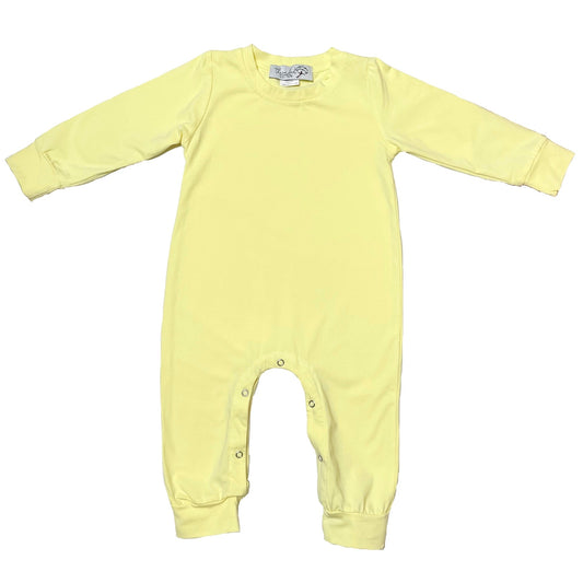 Threaded Cotton Boy Long Sleeve Romper (95% Cotton)