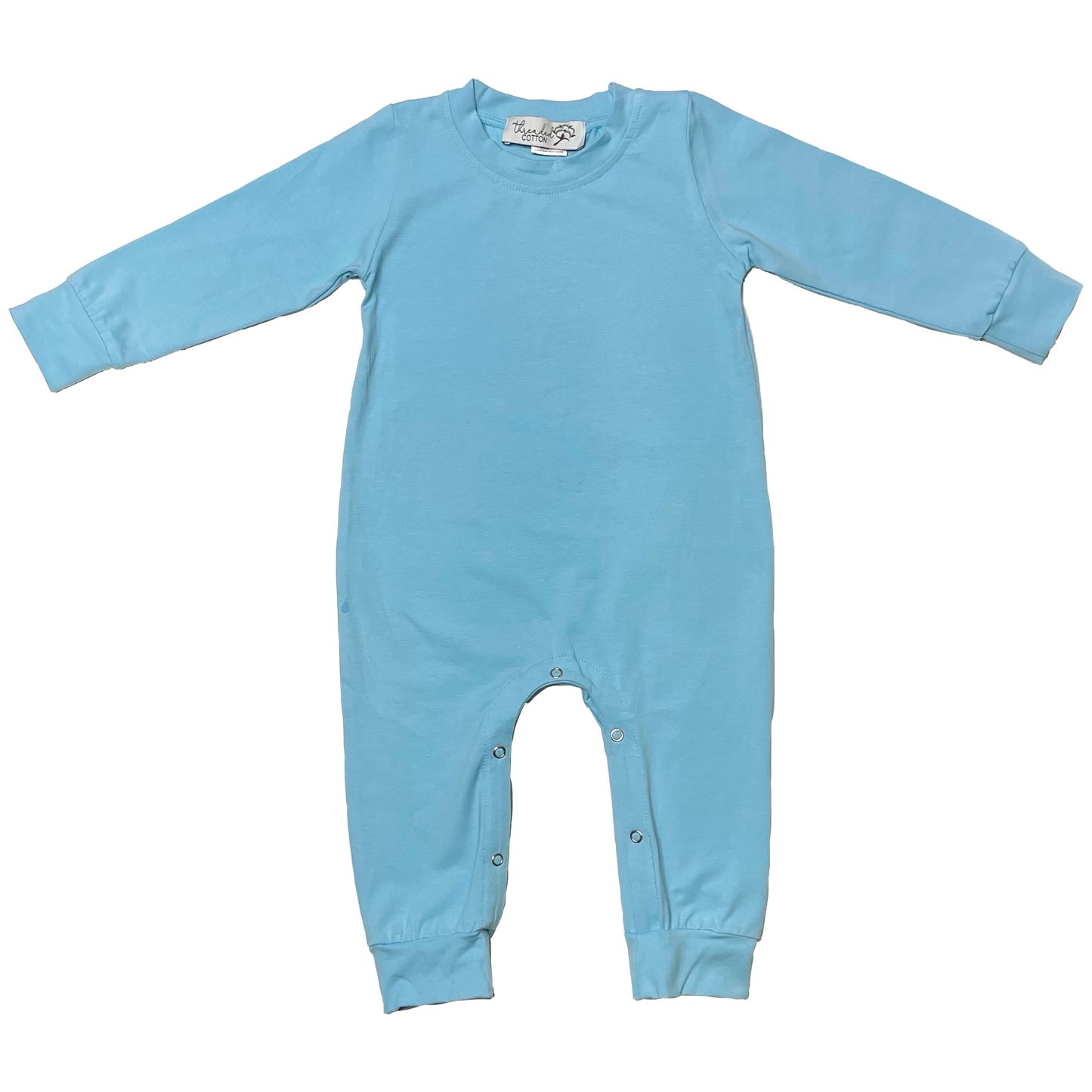 Threaded Cotton Boy Long Sleeve Romper (95% Cotton)