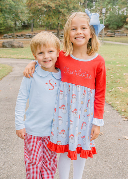 Unisex Long Sleeve Peter Pan Collar Shirt