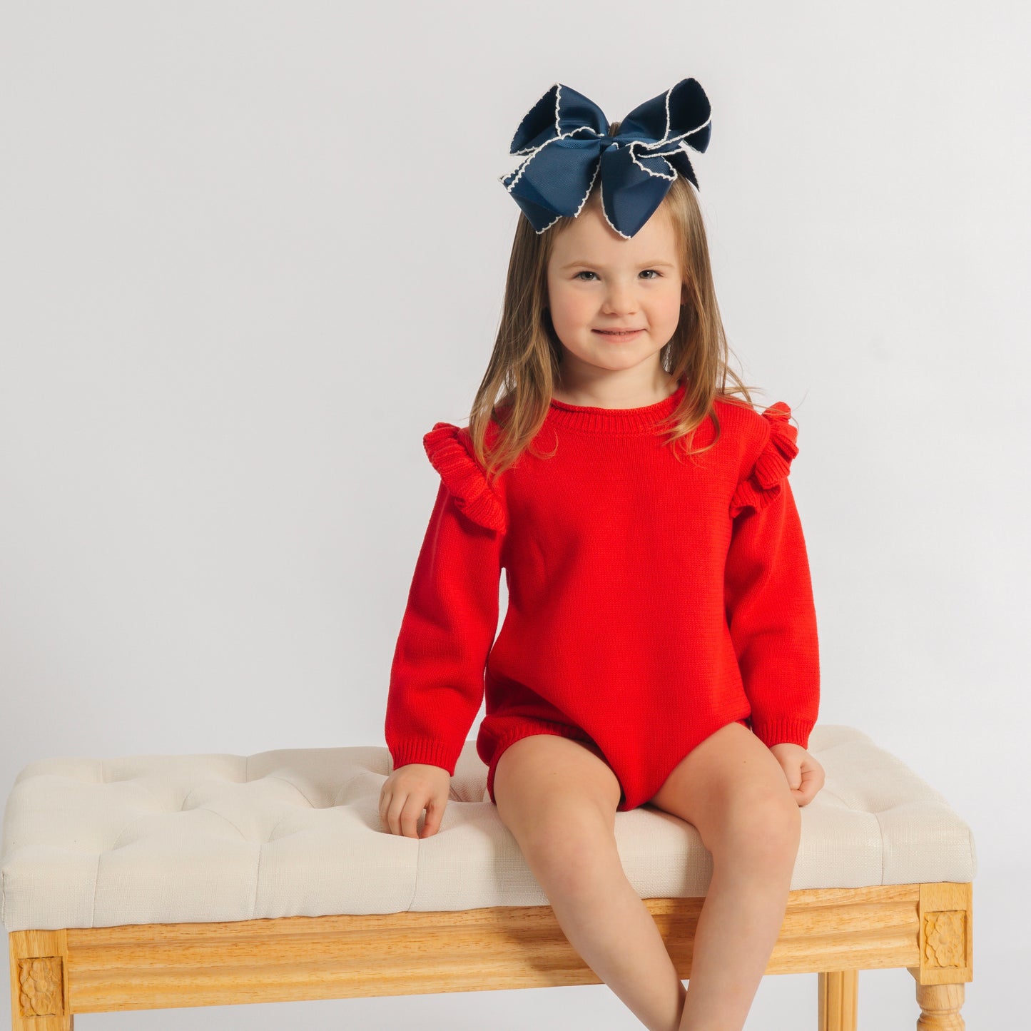 Girls Long Sleeve Roll Neck Ruffle Bubble