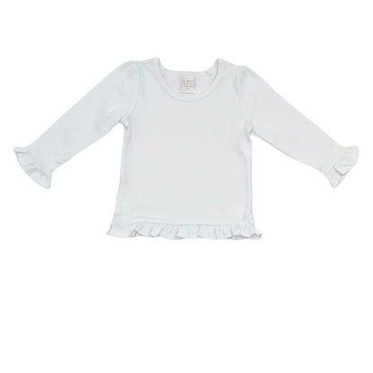 Girls Long Sleeve  Ruffle Bottom Shirt