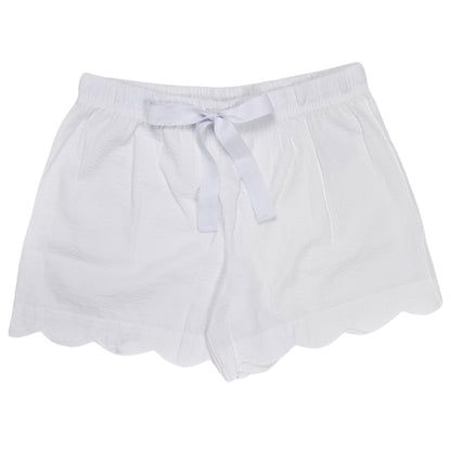 Women's Seersucker Scalloped Lounge Shorts -Miller Collection