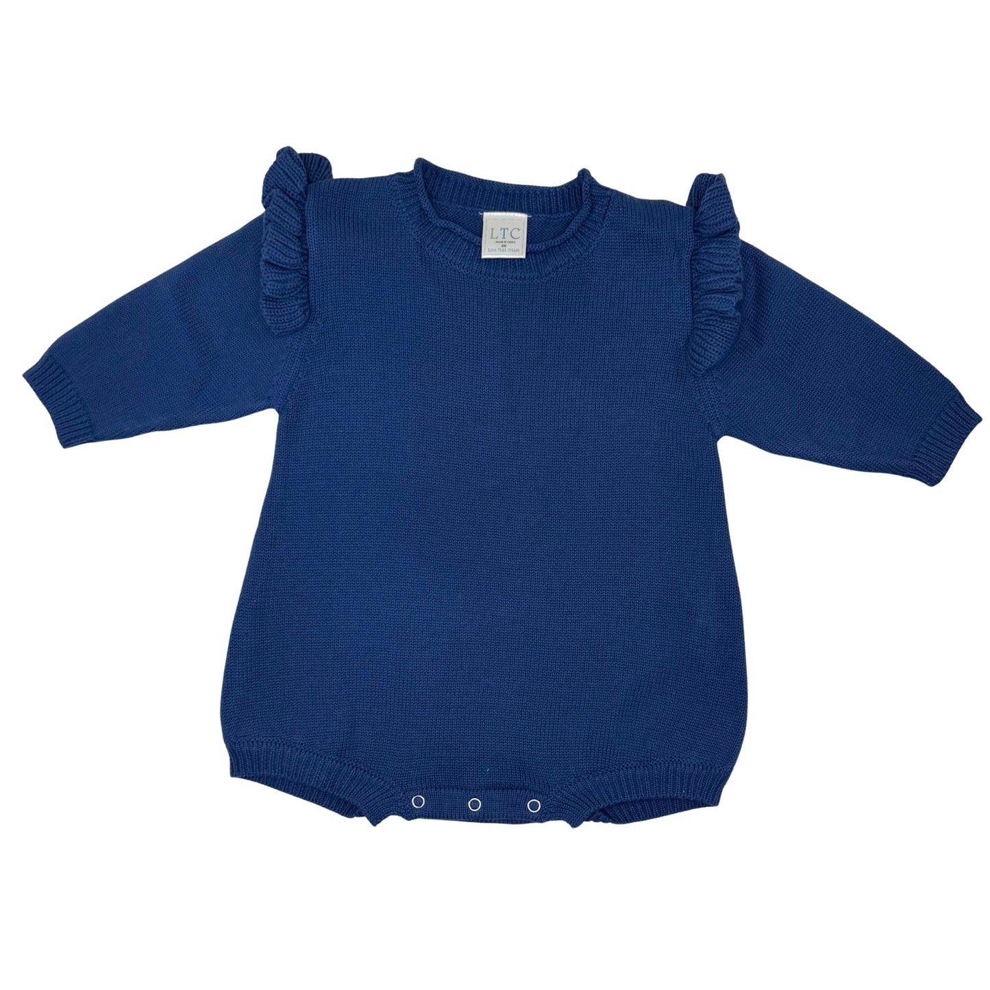 Girls Long Sleeve Roll Neck Ruffle Bubble