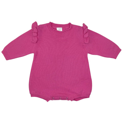 Girls Long Sleeve Roll Neck Ruffle Bubble