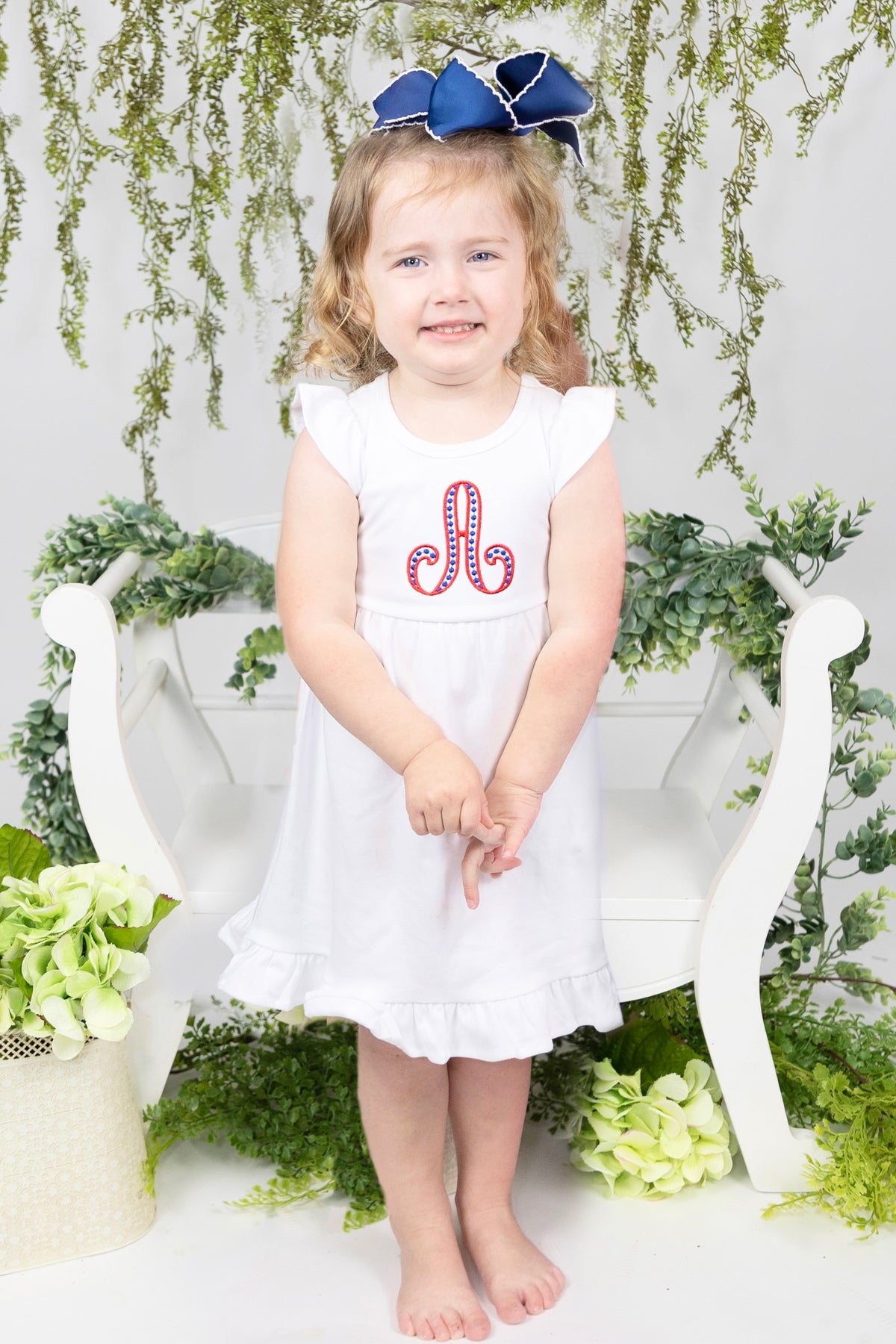 Girls Ruffle Dress with Tie – Love That Cotton