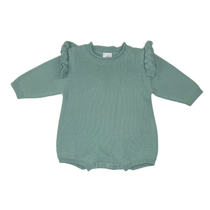 Girls Long Sleeve Roll Neck Ruffle Bubble