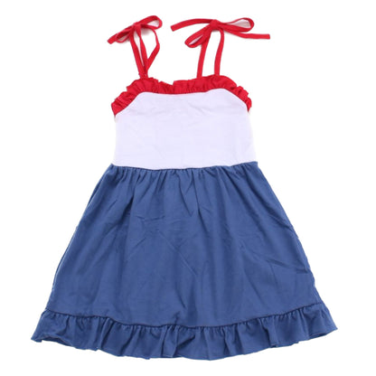 Ruffle Tie Sun Dress 100% Cotton