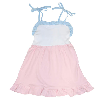 Girls Ruffle Tie Sun Dress