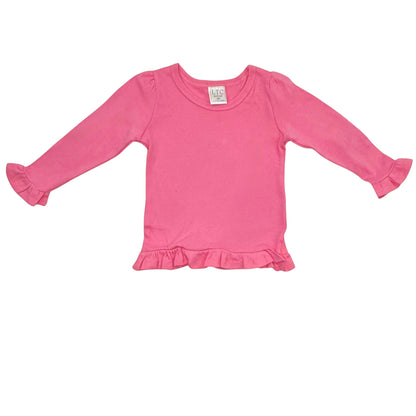 Girls Long Sleeve  Ruffle Bottom Shirt
