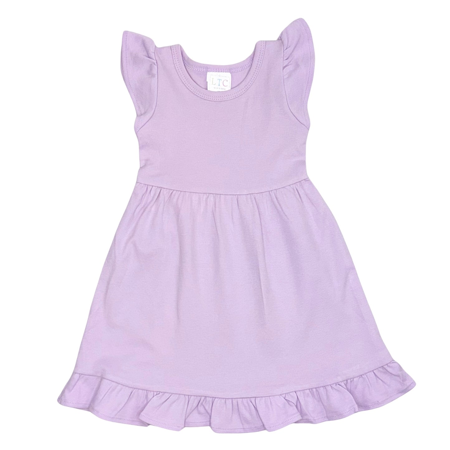 Girls Ruffle Flutter Sleeve Dress