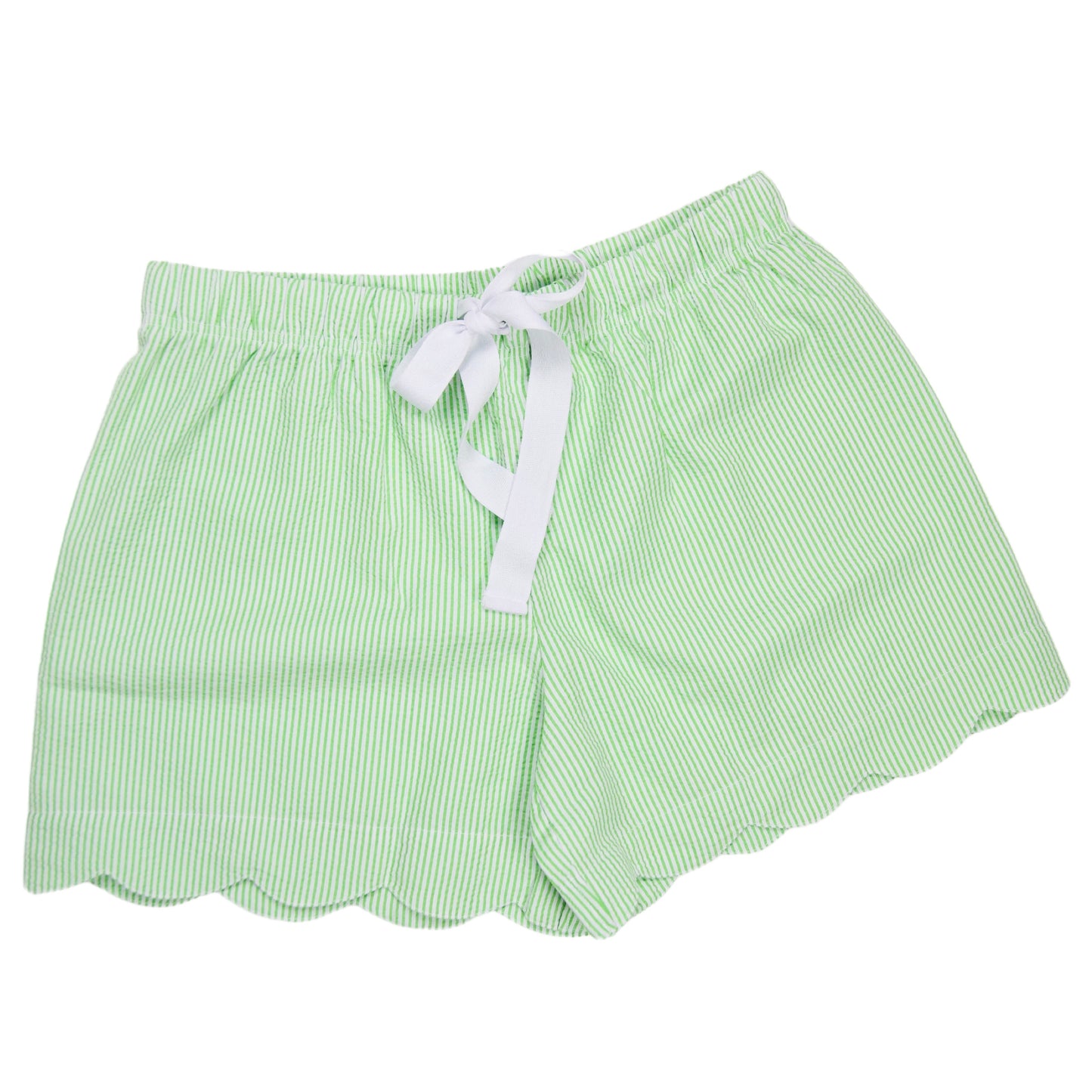 Women's Seersucker Scalloped Lounge Shorts -Miller Collection