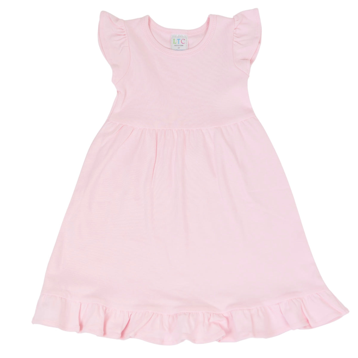 Girls Ruffle Dress with Tie – Love That Cotton