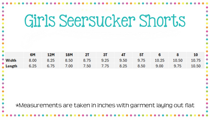 Girls Single Ruffle Seersucker Shorties