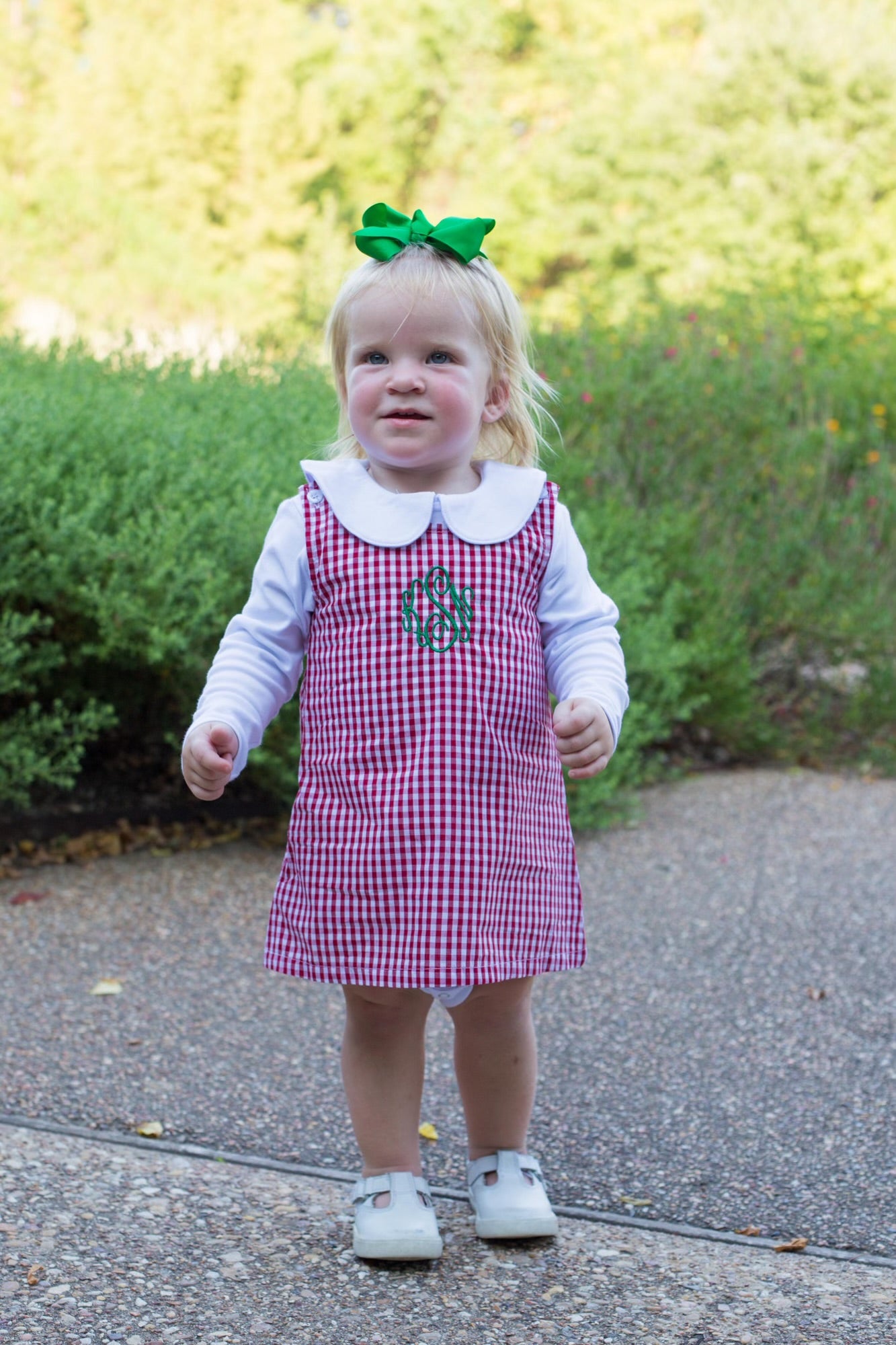 SALE Maroon Gingham Jumper