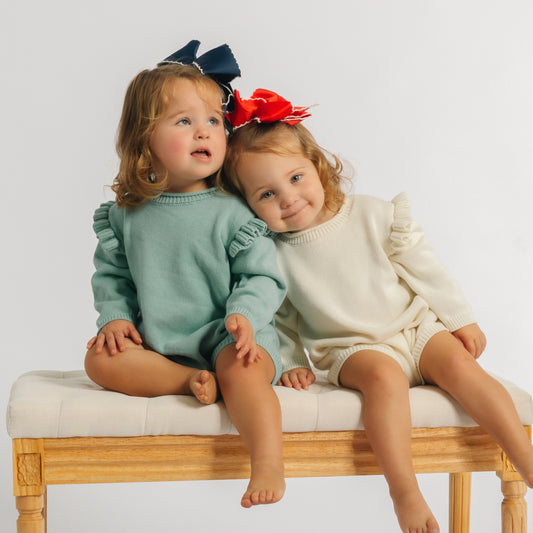 Girls Long Sleeve Roll Neck Ruffle Bubble