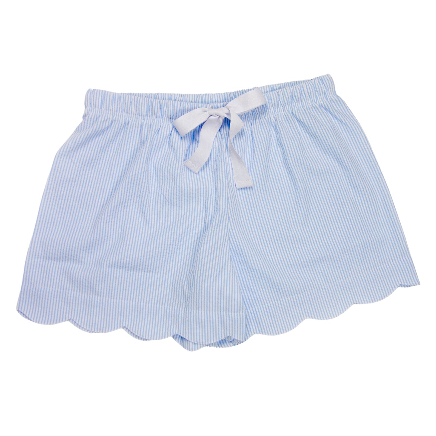 Women's Seersucker Scalloped Lounge Shorts -Miller Collection