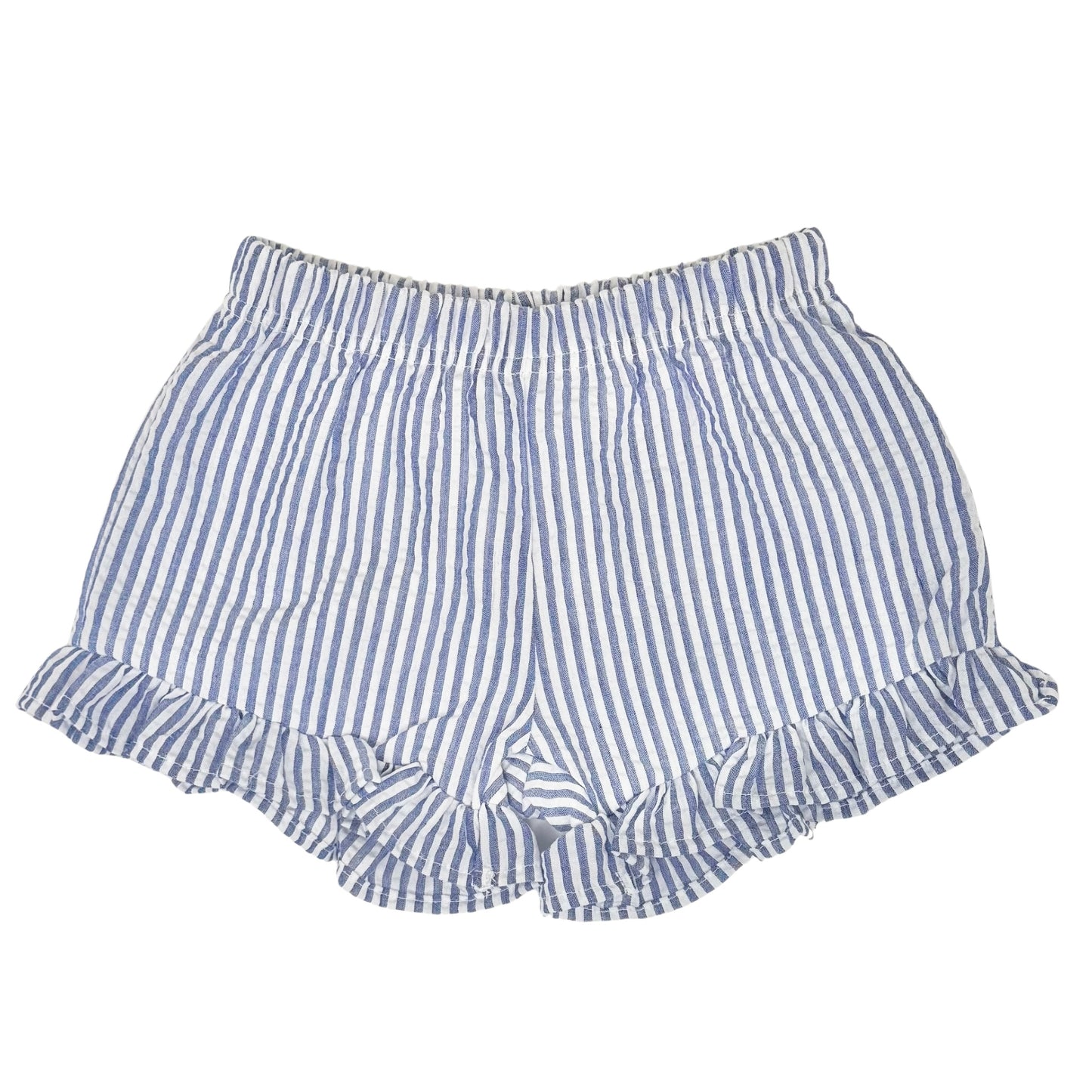 Girls Single Ruffle Seersucker Shorties