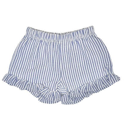 Girls Single Ruffle Seersucker Shorties