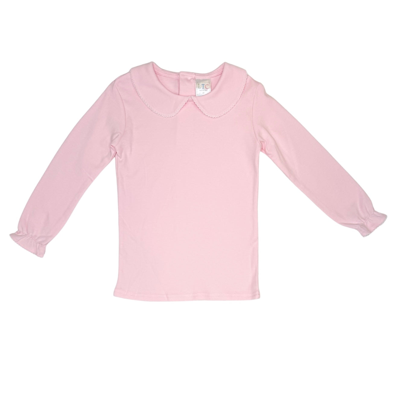 Girls Long Sleeve Peter Pan Collar Shirt