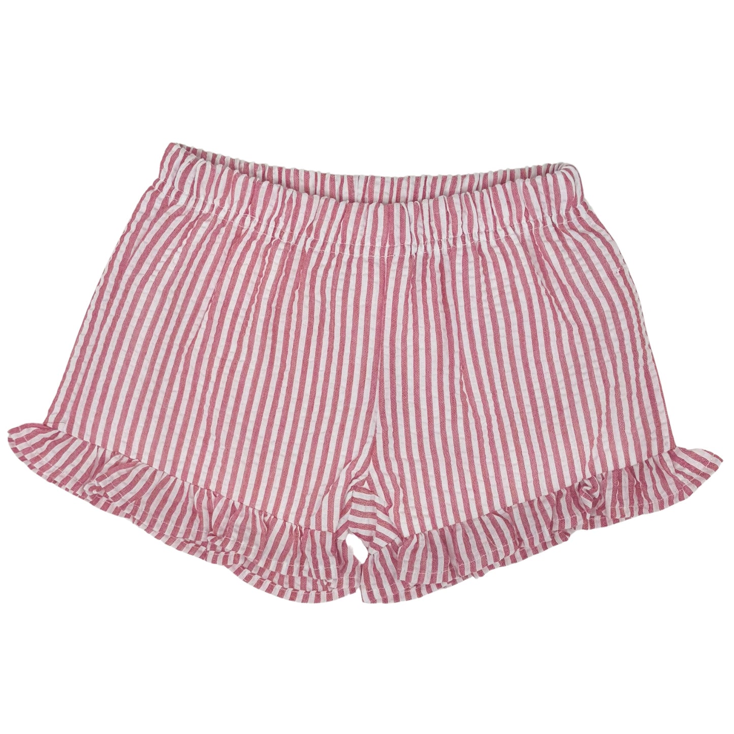 Girls Single Ruffle Seersucker Shorties