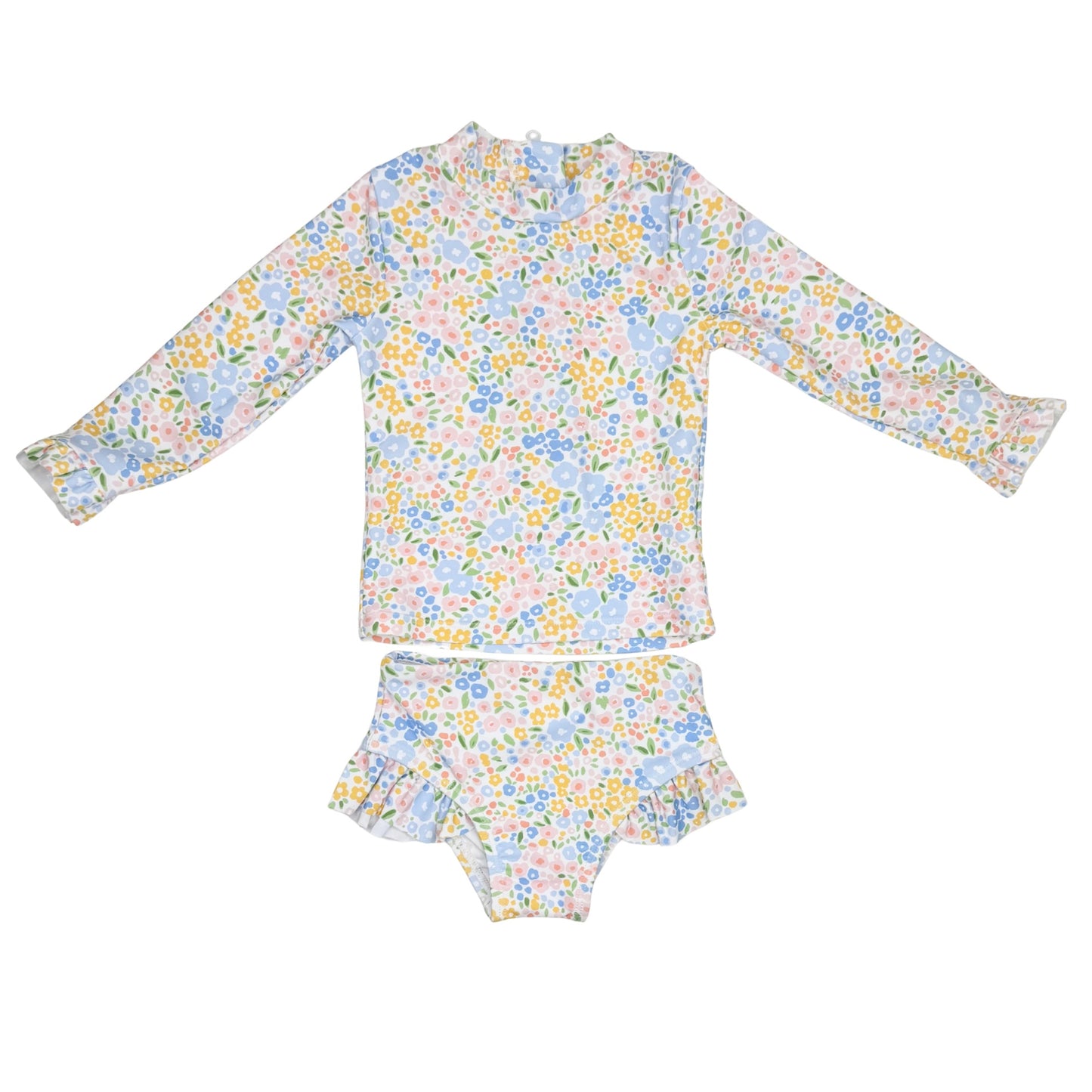 Girls Long Sleeve Two Piece Swimsuit