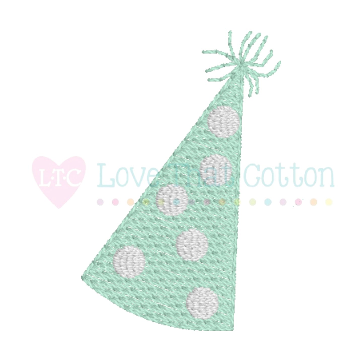 It's My Birthday Party Hat w/Dots Sketch Mini