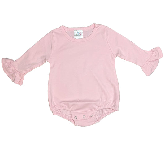 Girls Ruffle Long Sleeve Knit Bubble