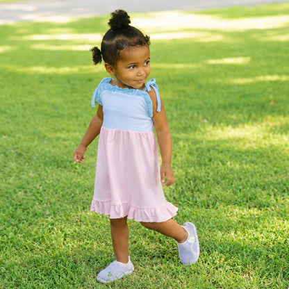 Girls Ruffle Tie Sun Dress