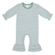 Dark Sage/White Microstripe