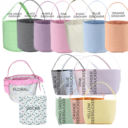 Gingham/Seersucker Bucket Bag