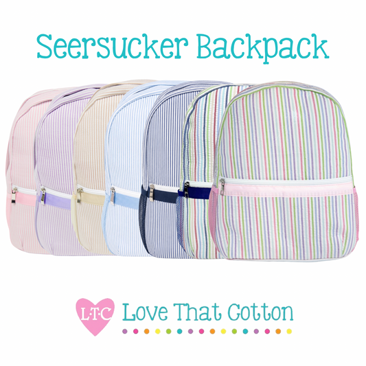 Seersucker Backpack (Full Size)