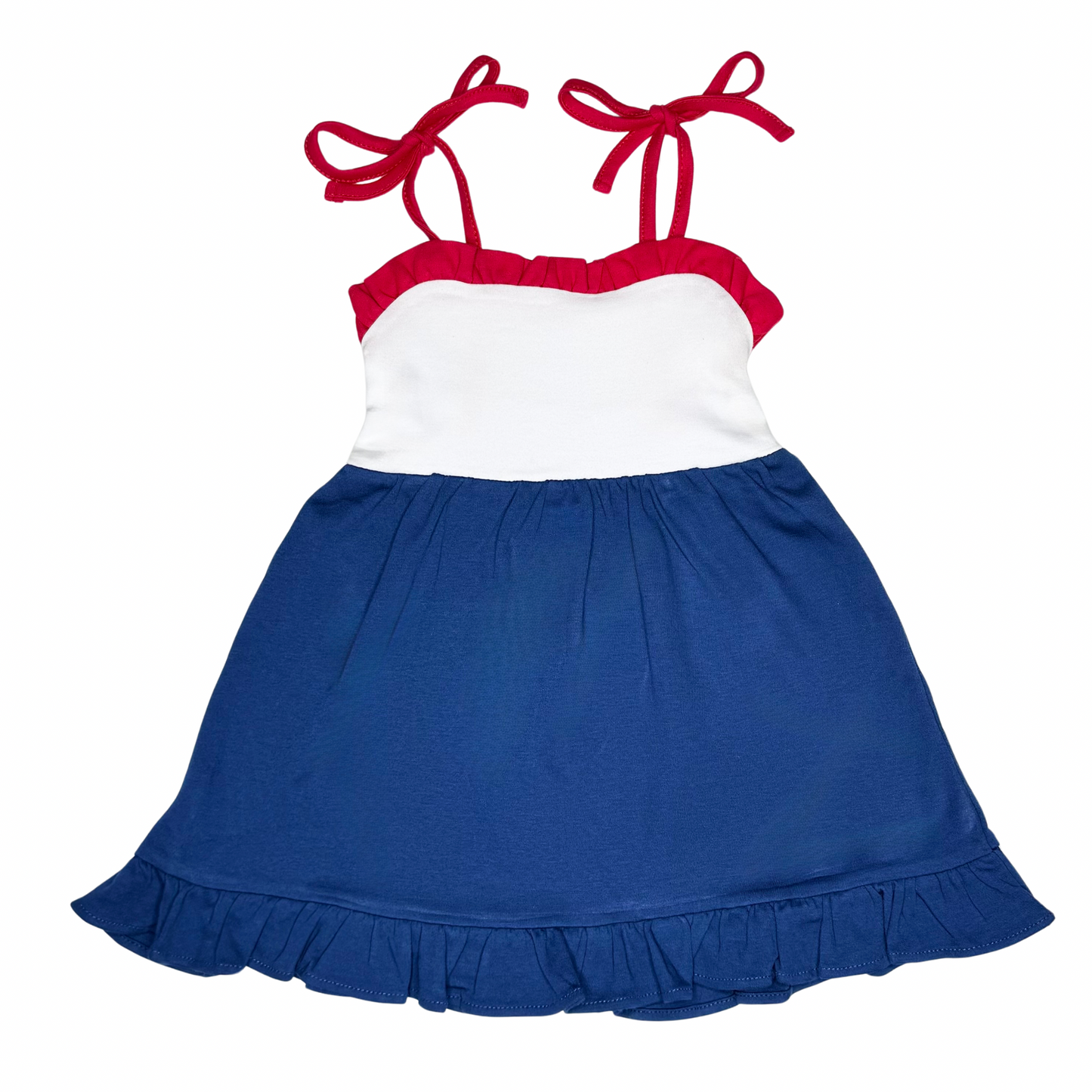 Girls Ruffle Tie Sun Dress