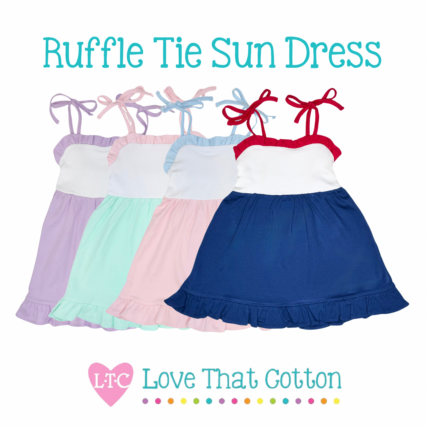 Girls Ruffle Tie Sun Dress