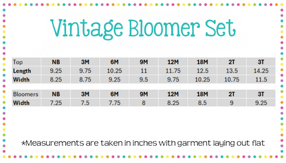 Girls Vintage Bloomer Set with Crochet