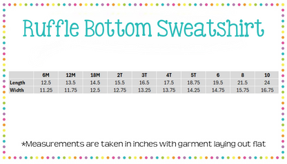 Girls Long Sleeve Ruffle Bottom Sweatshirt