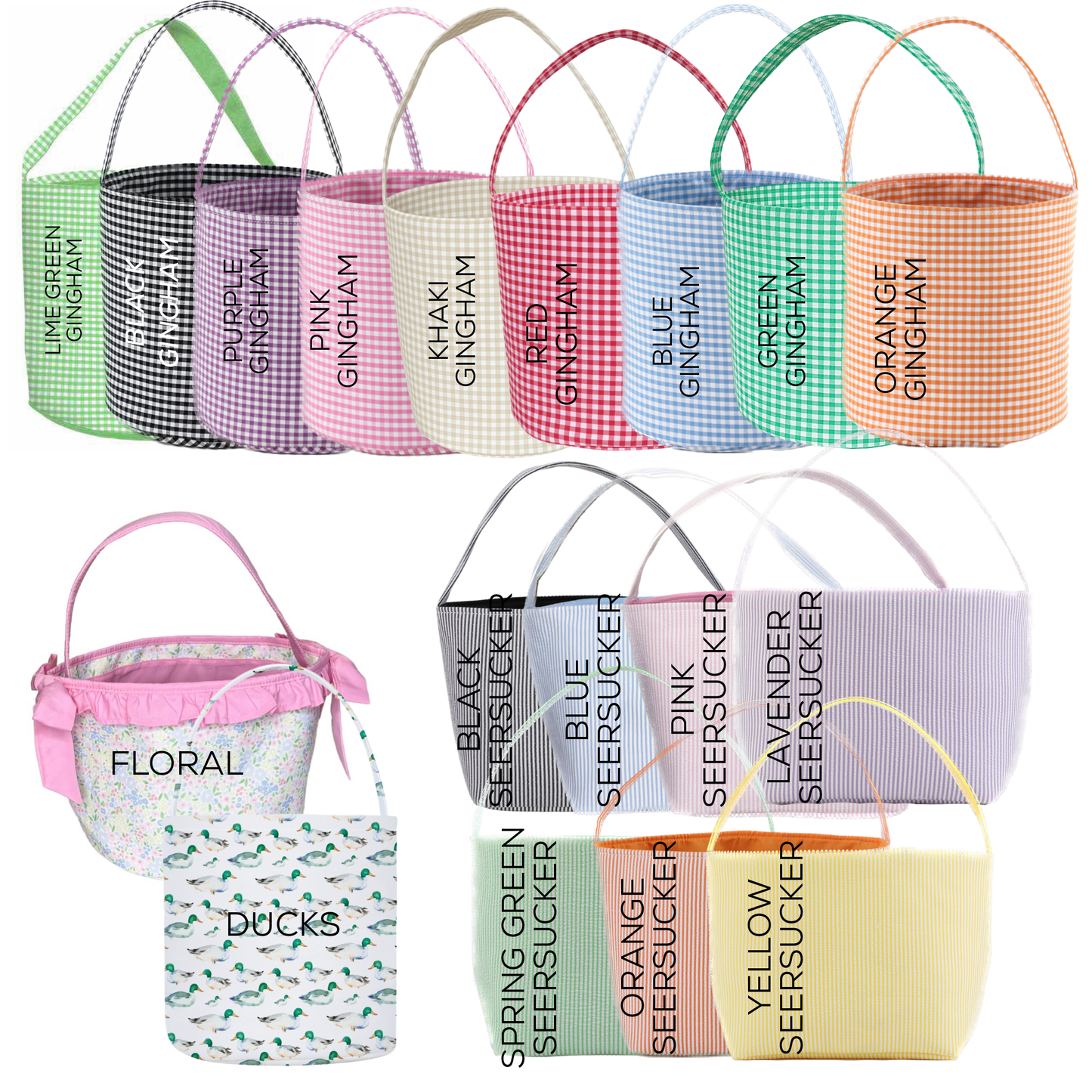 Gingham/Seersucker Bucket Bag