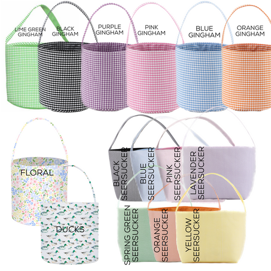 Gingham/Seersucker Bucket Bag