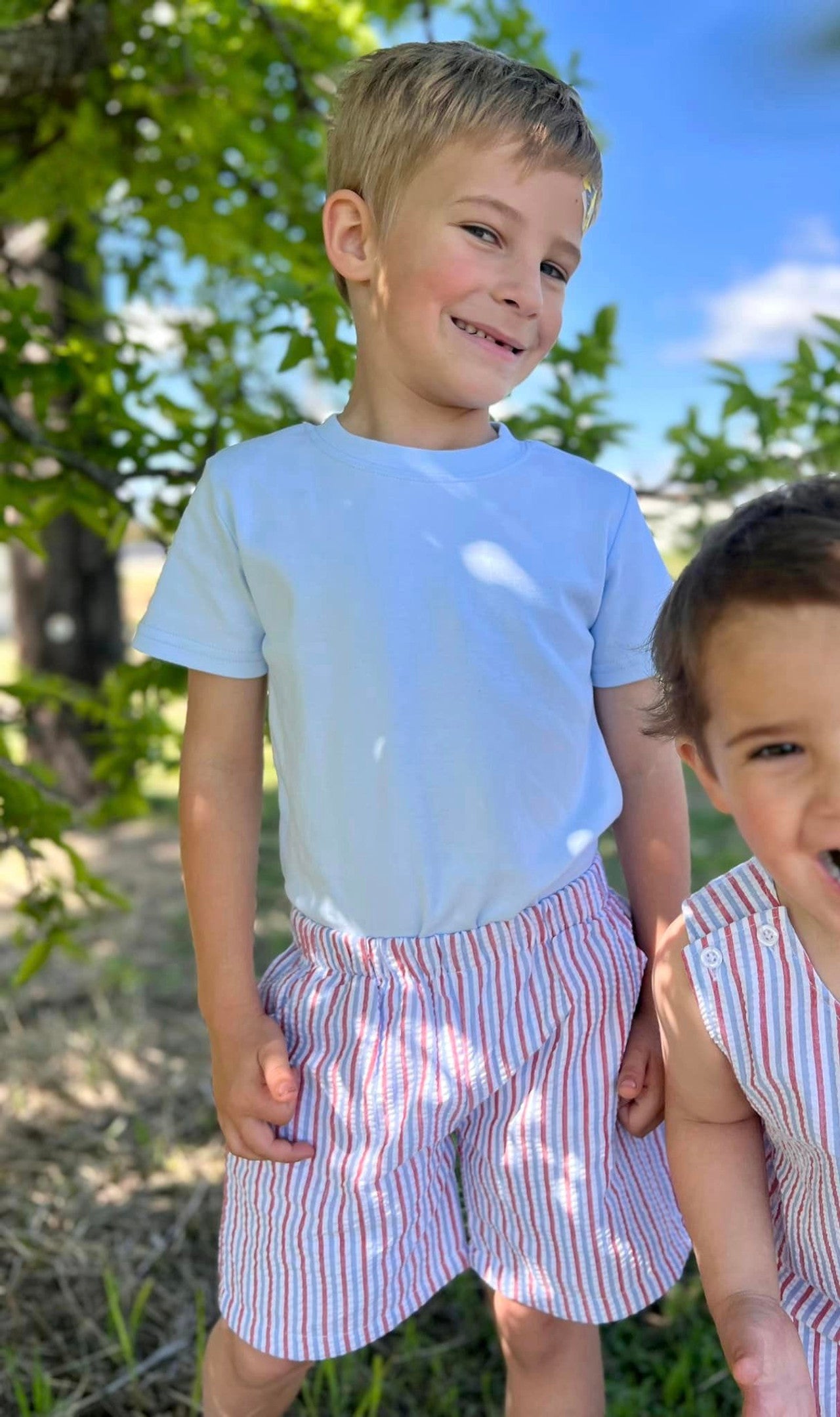 Boy's Seersucker and Gingham Shorts