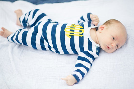 Boys Long Romper (Stripes)