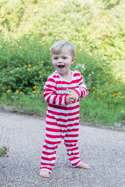 Boys Long Romper (Stripes)