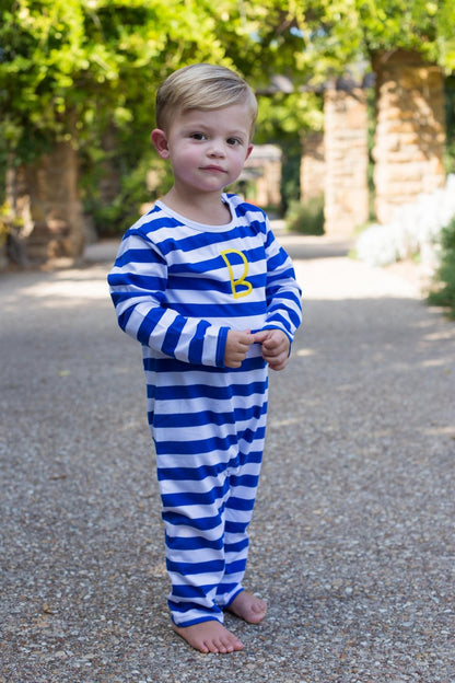 Boys Long Romper (Stripes)