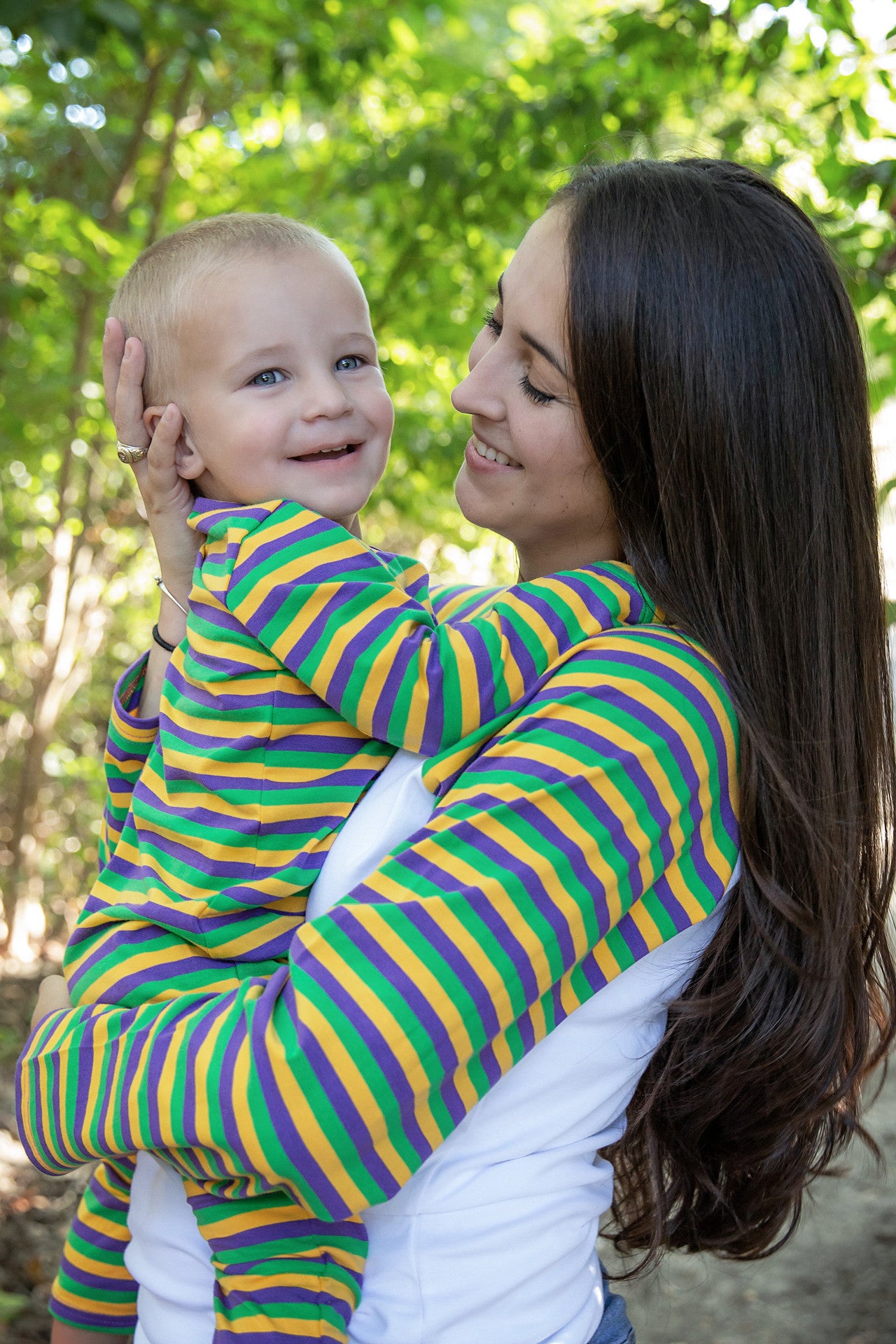 Boys Long Romper (Stripes)